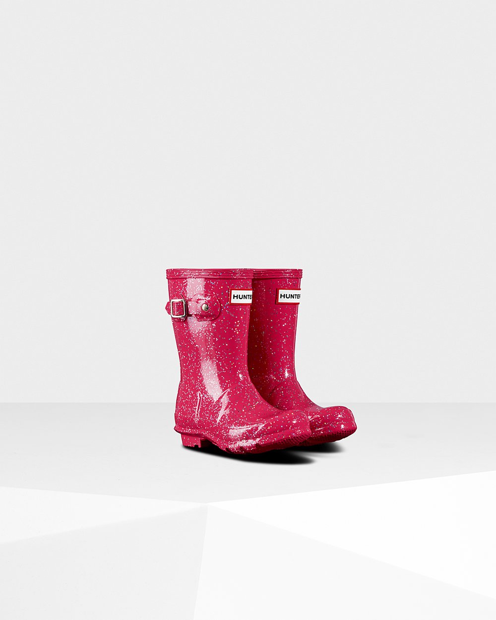 Hunter Original Little Giant Glitter Rain Boots - Sale Kids Pink - FSKHJE014